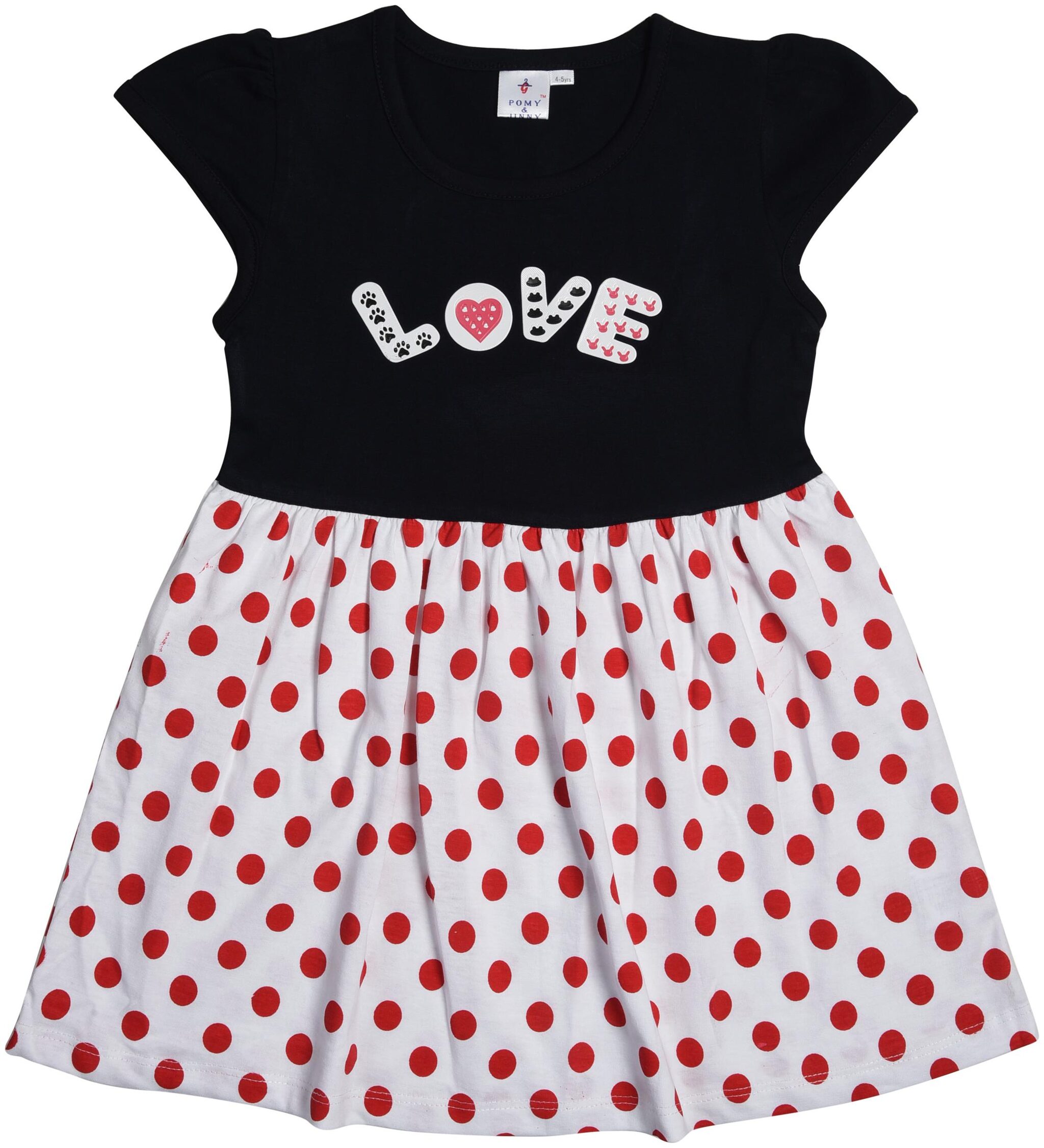 

POMY JINNY Black Cotton Sleeveless Above Knee Princess Frock ( Pack of 1 )