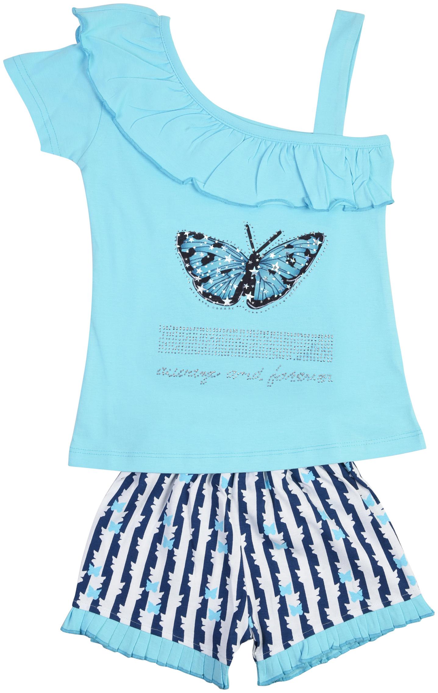 

POMY JINNY Girl Cotton Top Bottom Set - Blue