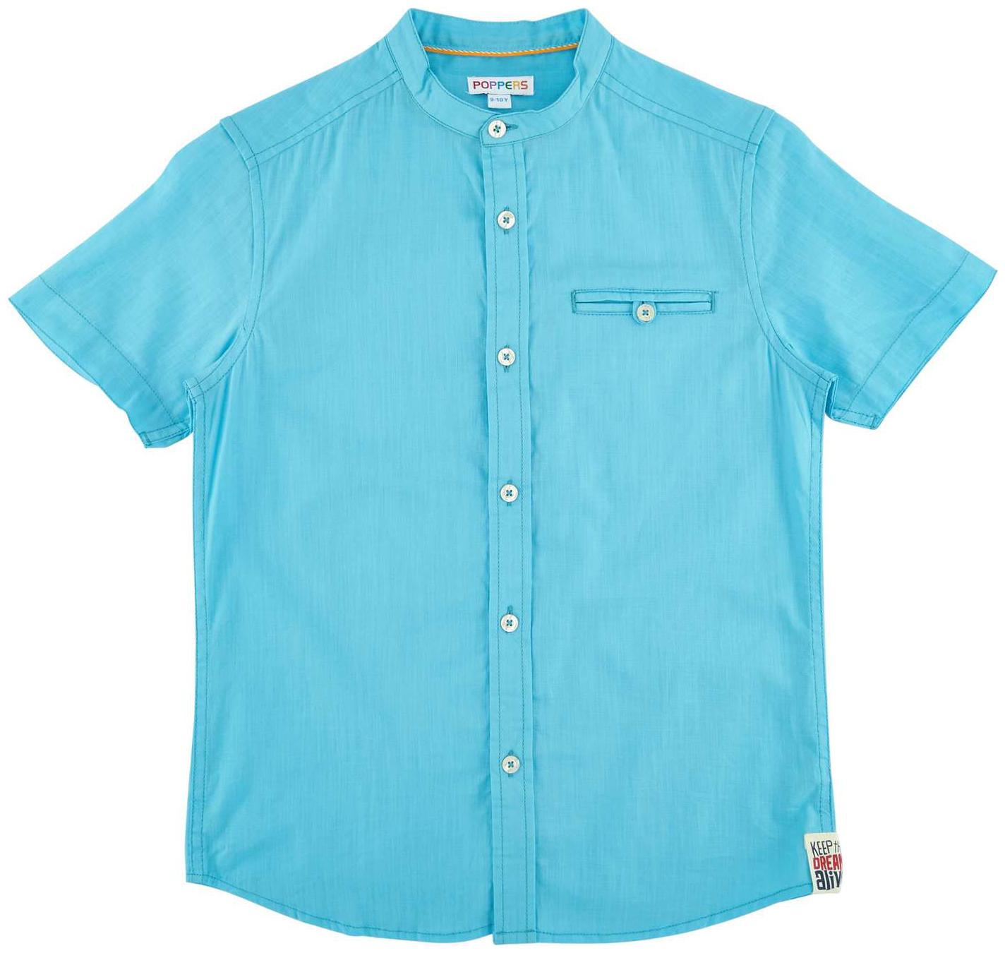 

Poppers by Pantaloons Boy Cotton Solid Shirt Blue