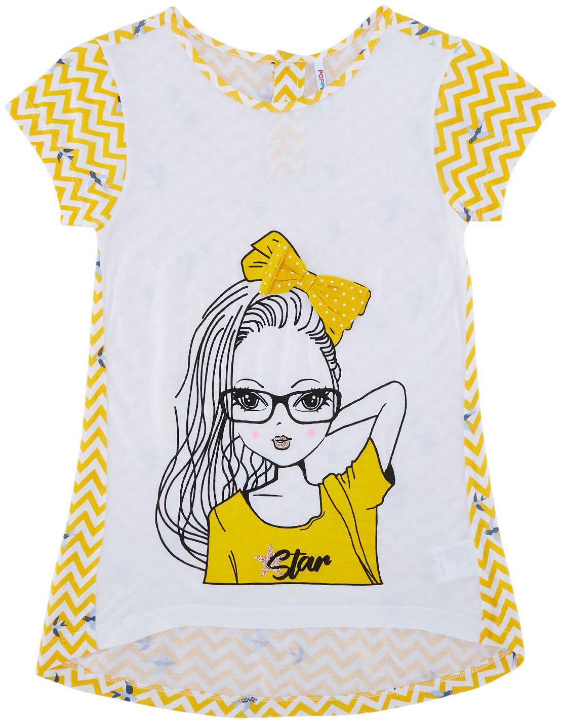 

Poppers by Pantaloons Girl Cotton Solid T shirt - Blue