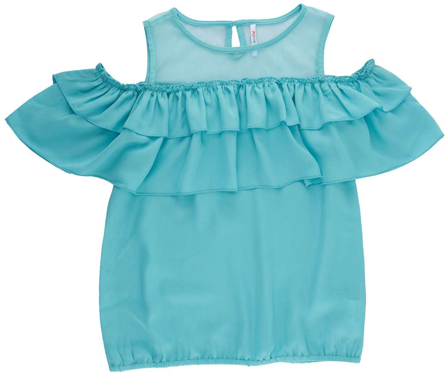 

Poppers by Pantaloons Girl Crepe Solid Top - Green