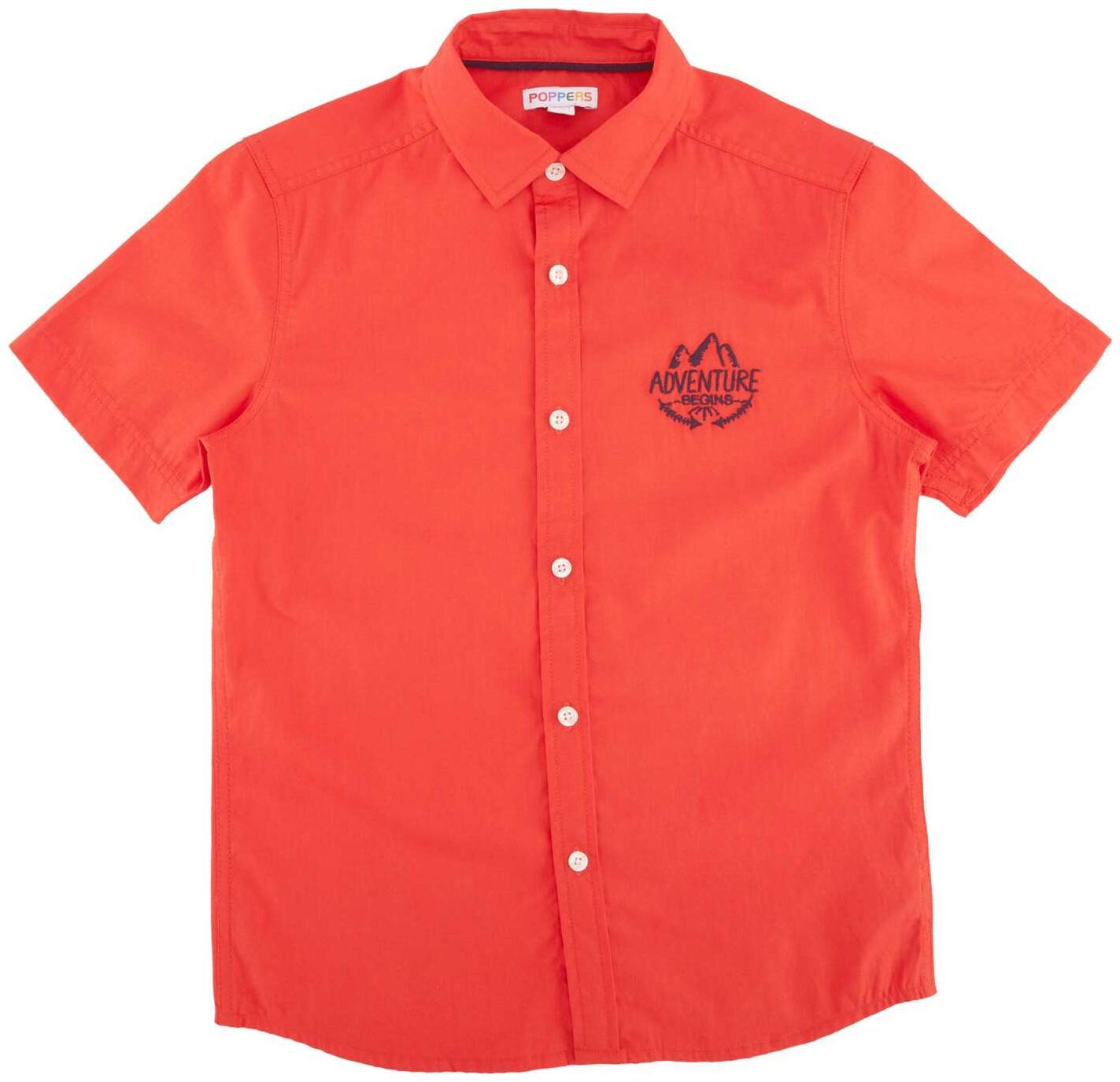 

Poppers by Pantaloons Boy Cotton Solid Shirt Orange