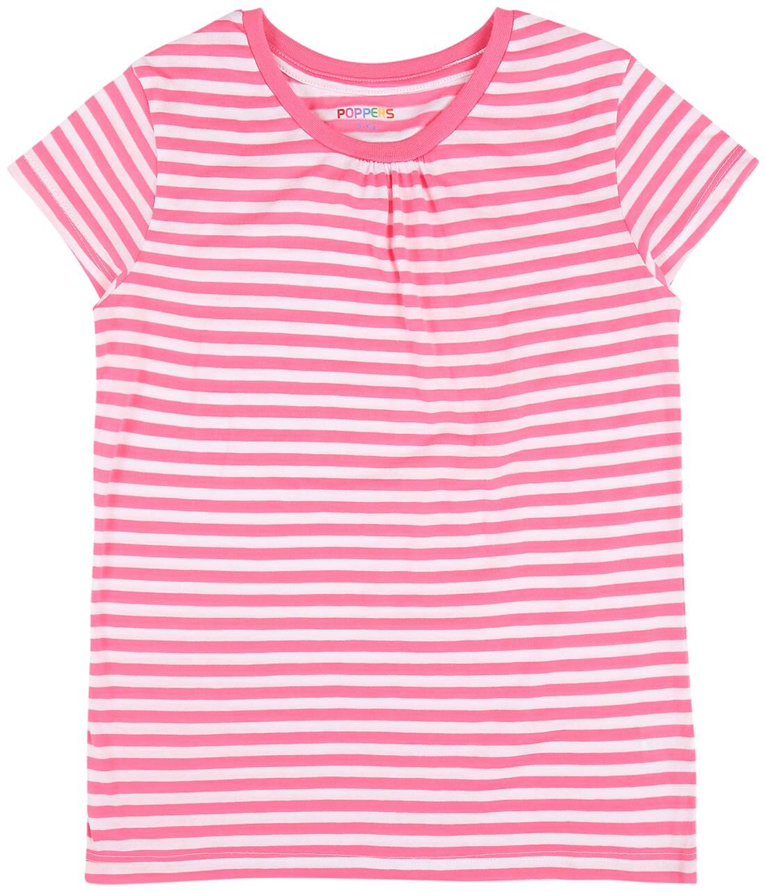 

Poppers by Pantaloons Girl Cotton Striped T shirt - Pink