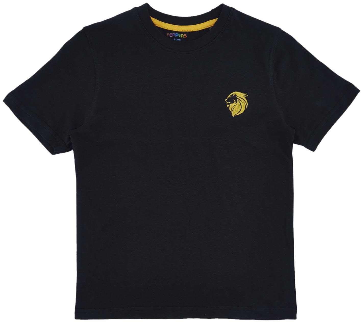 

Poppers by Pantaloons Boy Cotton Solid T-shirt - Black