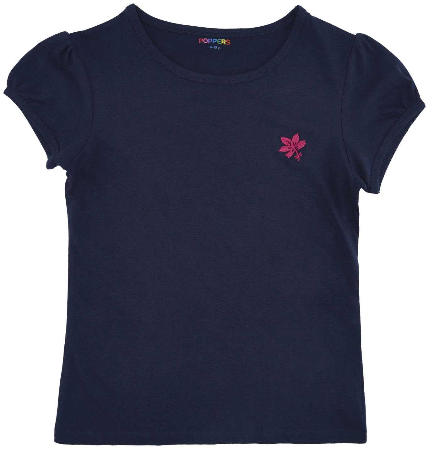 

Poppers by Pantaloons Girl Cotton Solid T shirt - Blue
