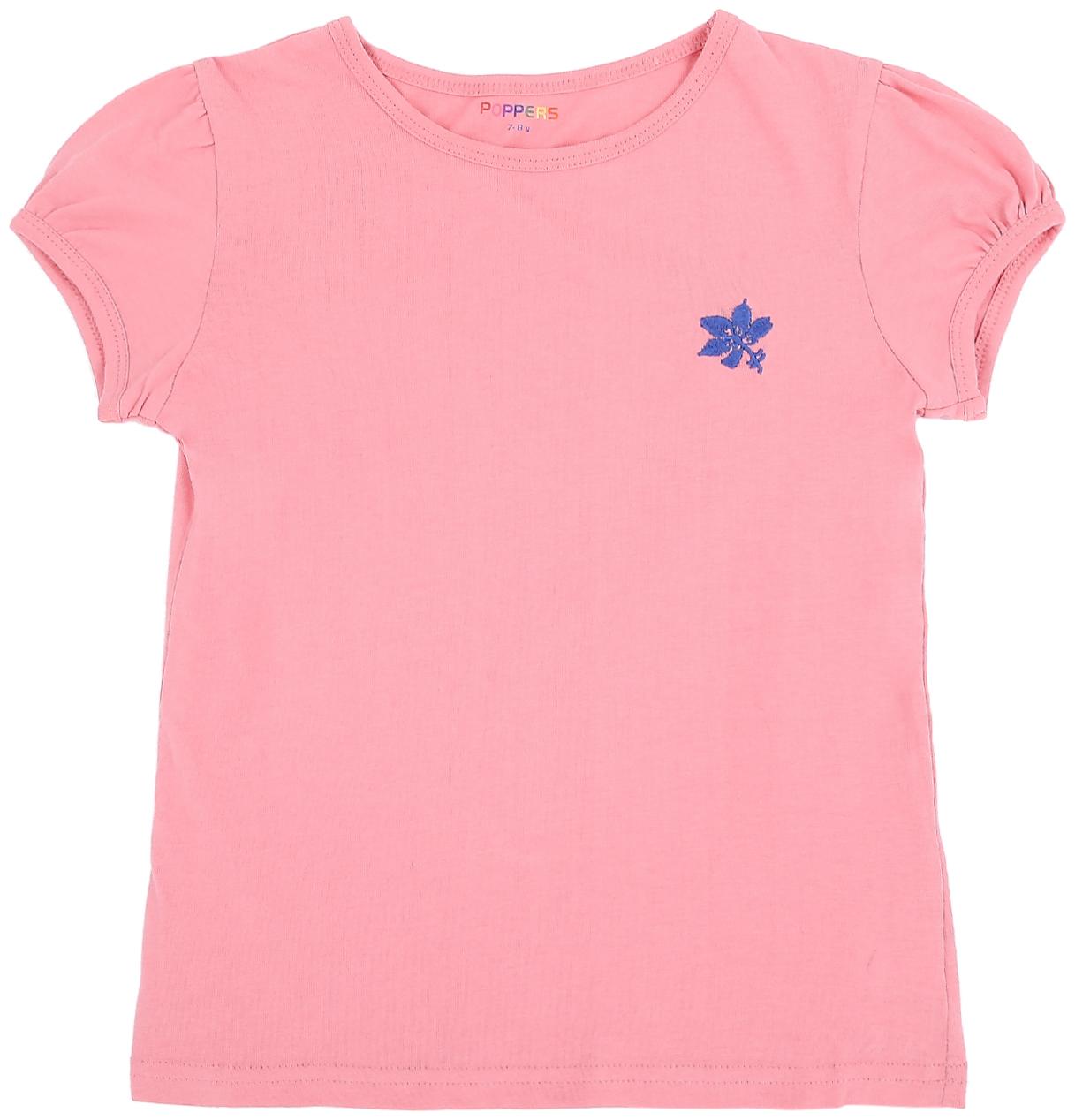 

Poppers by Pantaloons Girl Cotton Solid T shirt - Pink