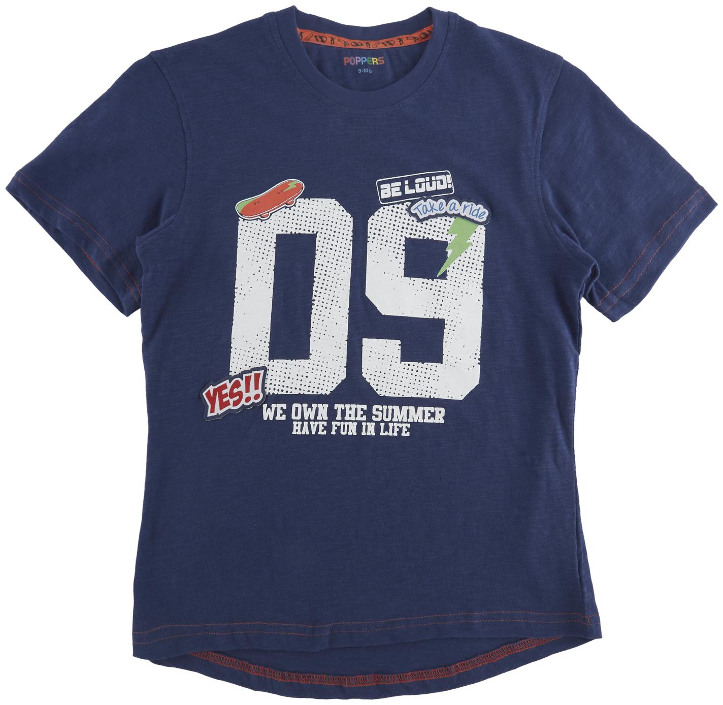 

Poppers by Pantaloons Boy Cotton Printed T-shirt - Blue