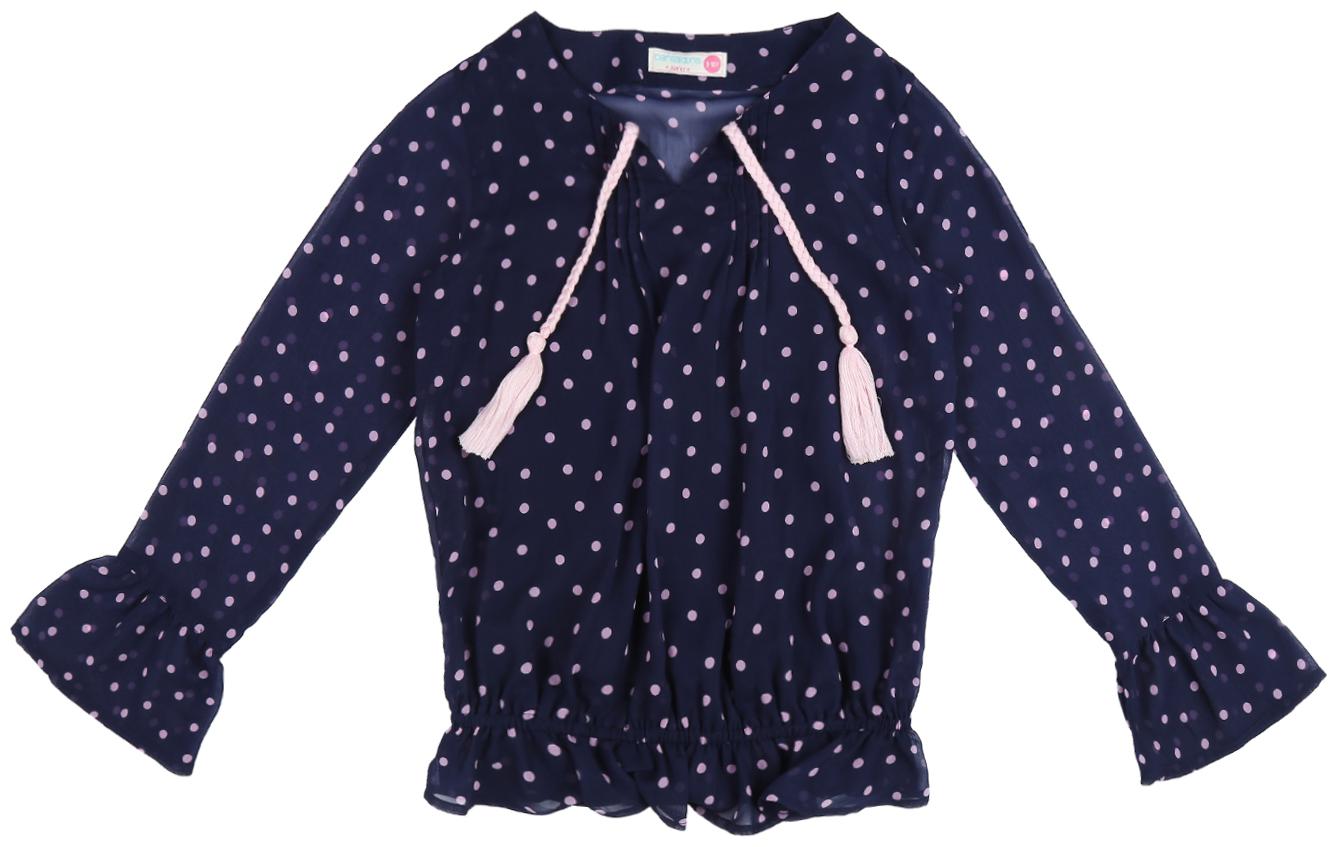 

Poppers by Pantaloons Girl Georgette Polka dots Top - Blue