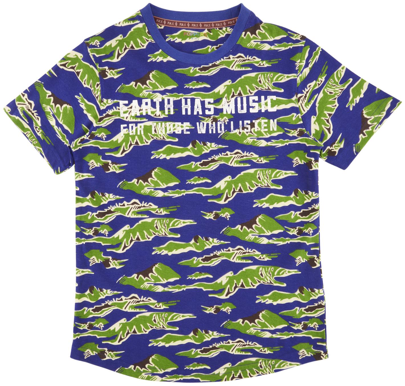 

Poppers by Pantaloons Boy Cotton Printed T-shirt - Blue