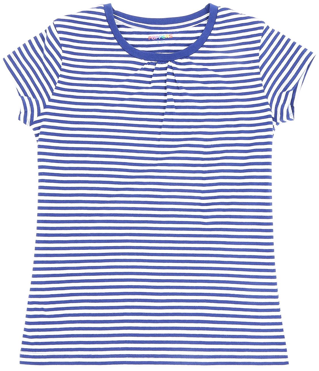 

Poppers by Pantaloons Girl Cotton Striped T shirt - Blue
