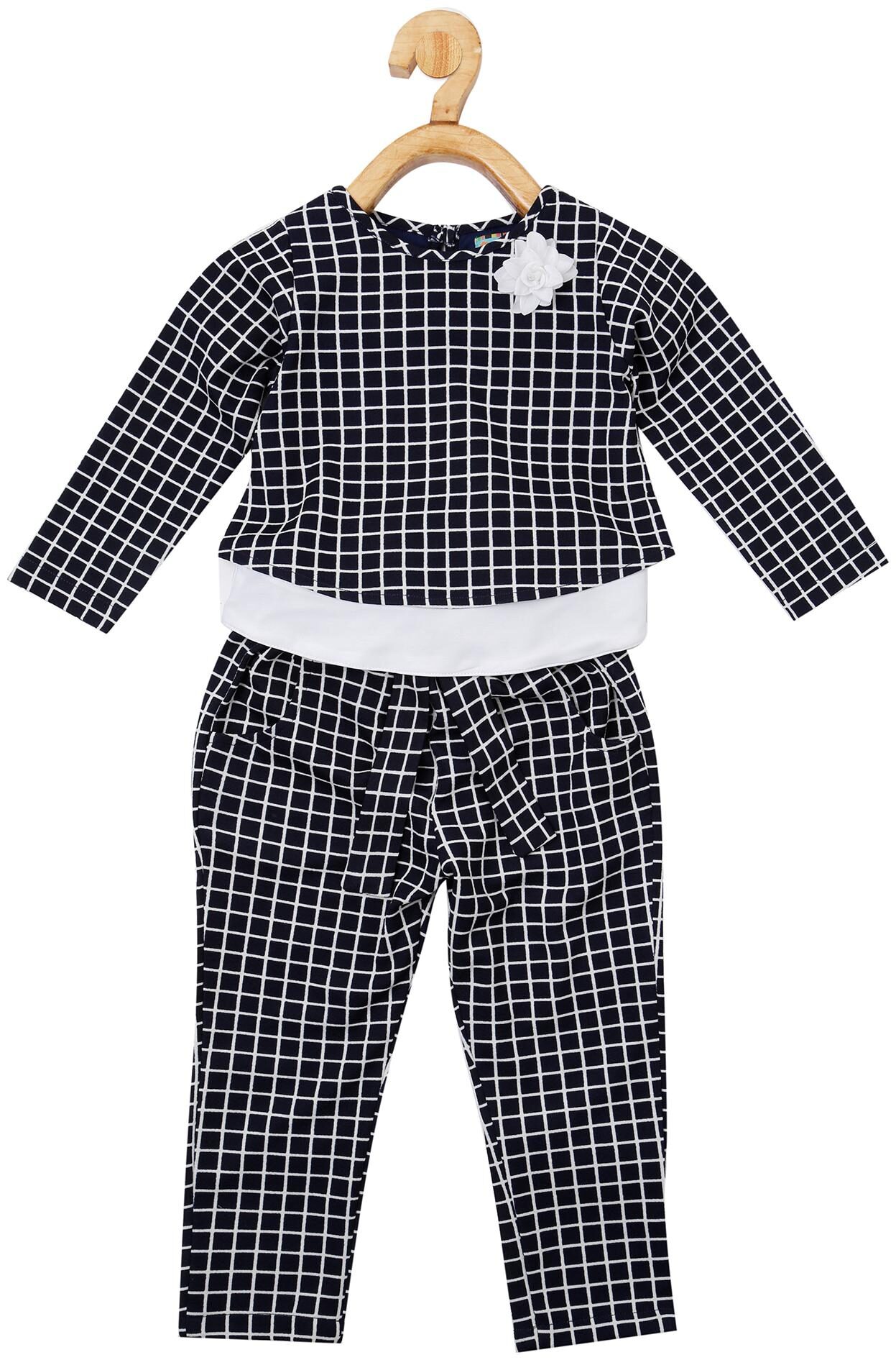 

Powderfly Baby girl Top bottom set - Blue