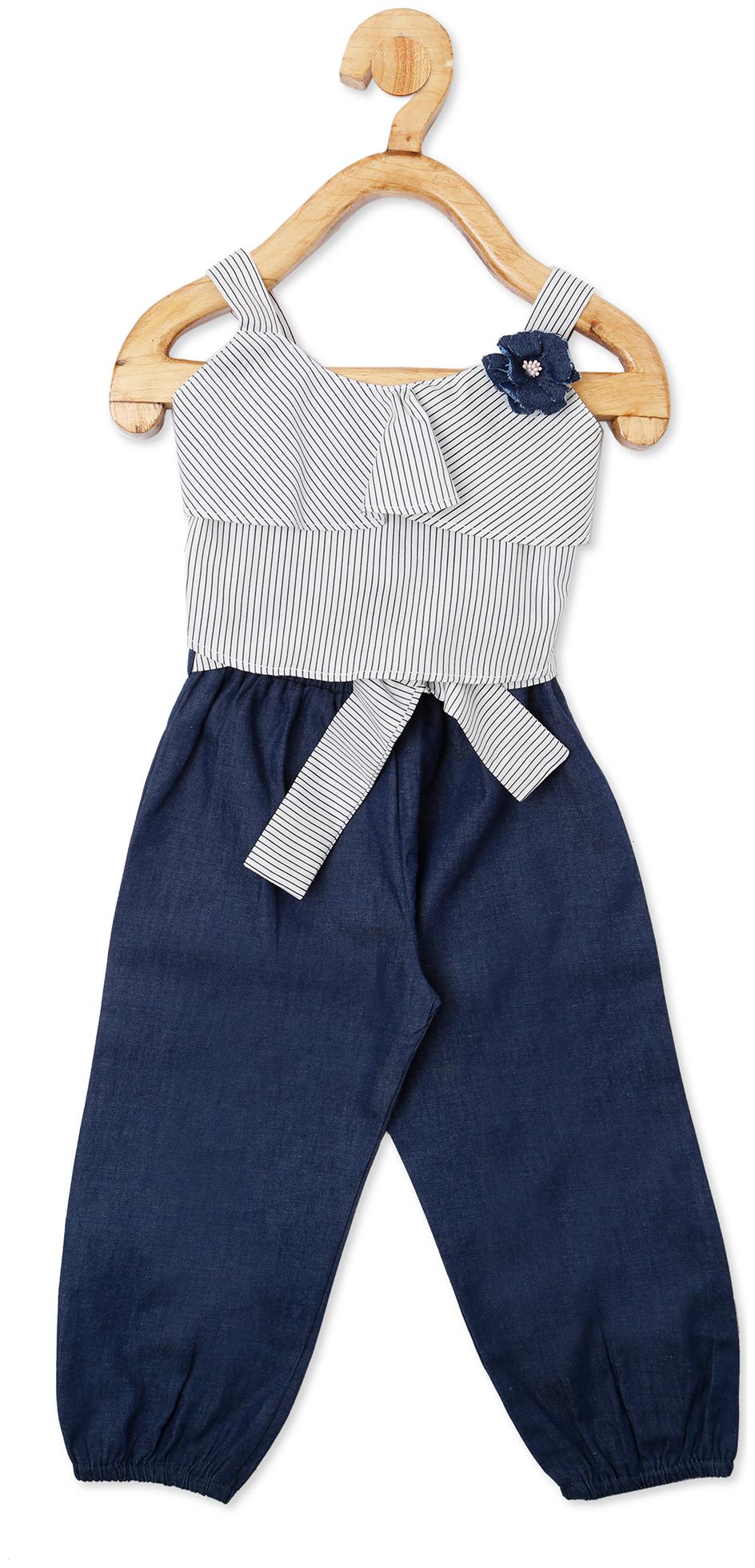 

Powderfly Baby girl Top bottom set - Blue White