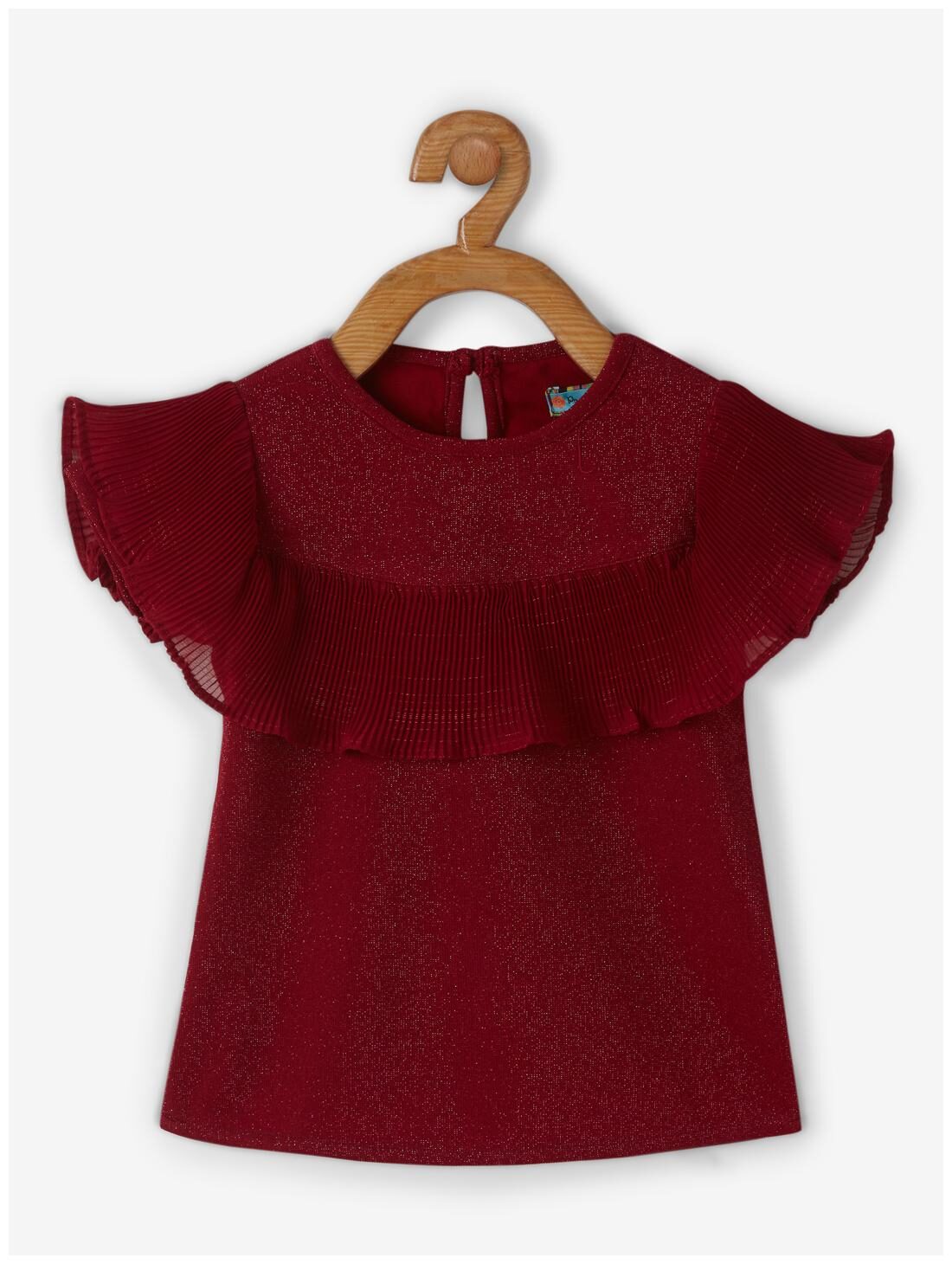 

Powderfly Girl Chiffon Solid Top - Maroon