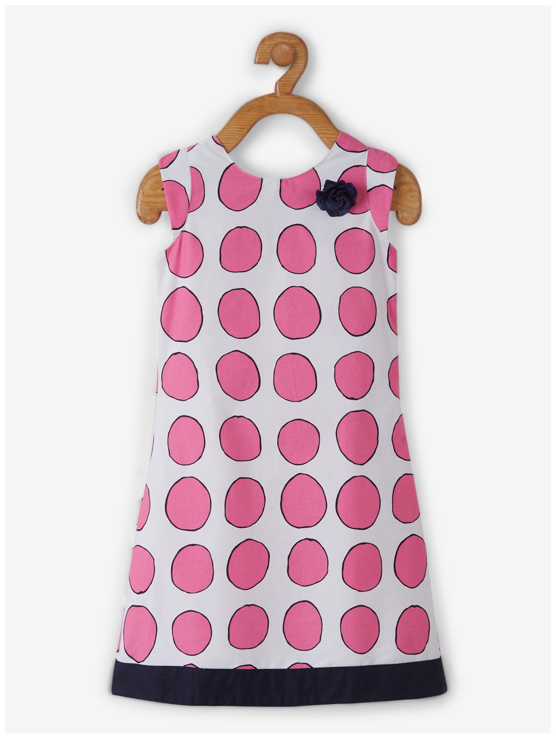 

Powderfly Pink Cotton Sleeveless Mini Princess Frock ( Pack of 1 )