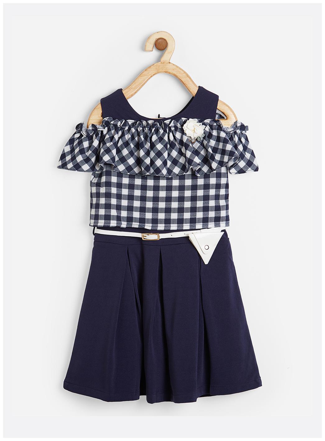 

Powderfly Blue Cotton Short Sleeves Knee Length Princess Frock ( Pack of 1 )