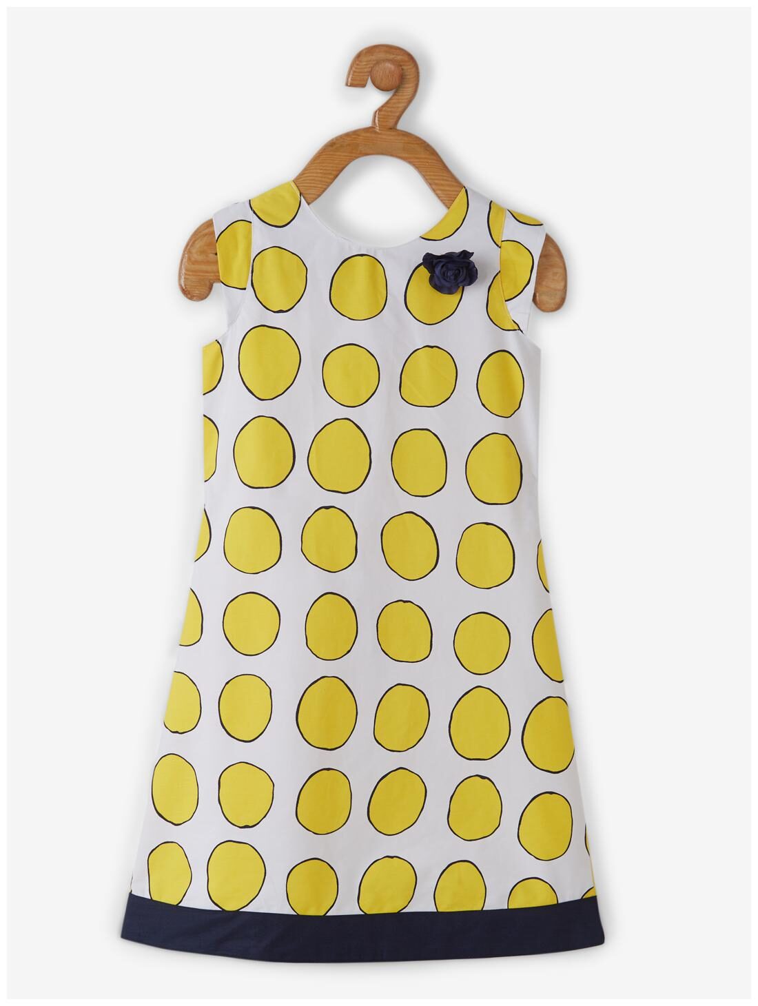 

Powderfly Yellow Cotton Sleeveless Mini Princess Frock ( Pack of 1 )