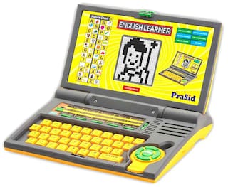 PraSid Kids English Learner Computer Toy Educational Laptop Yellow