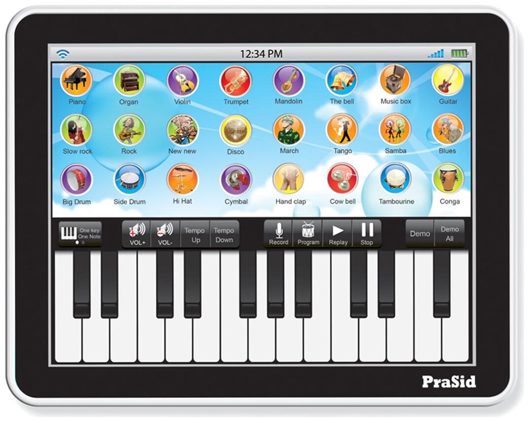 

Prasid White Record Play 25 Key Music Synthesizer 24 13 cm (9 5 inch)