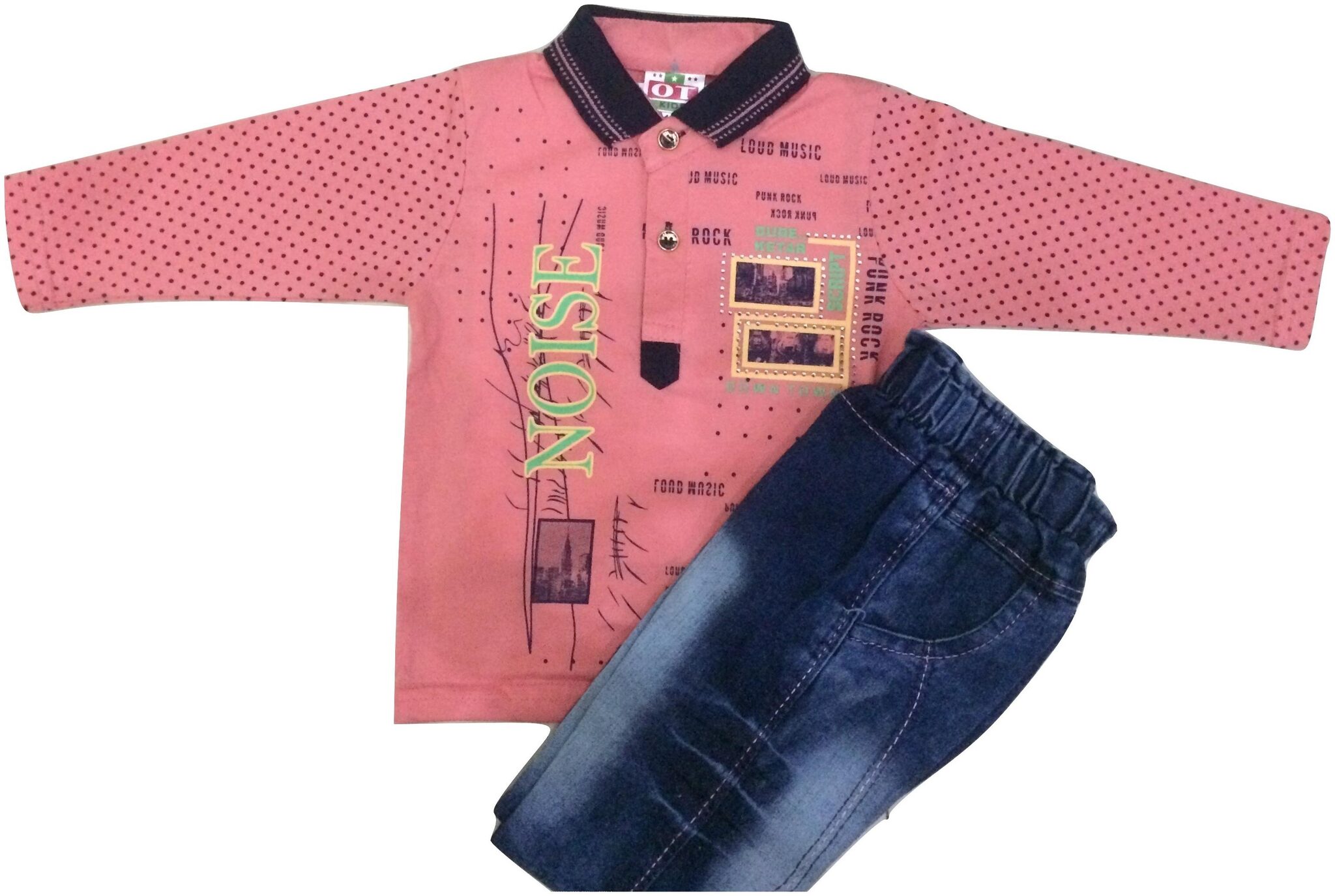 

Pratishtha Creations Baby boy Top bottom set - Pink Blue