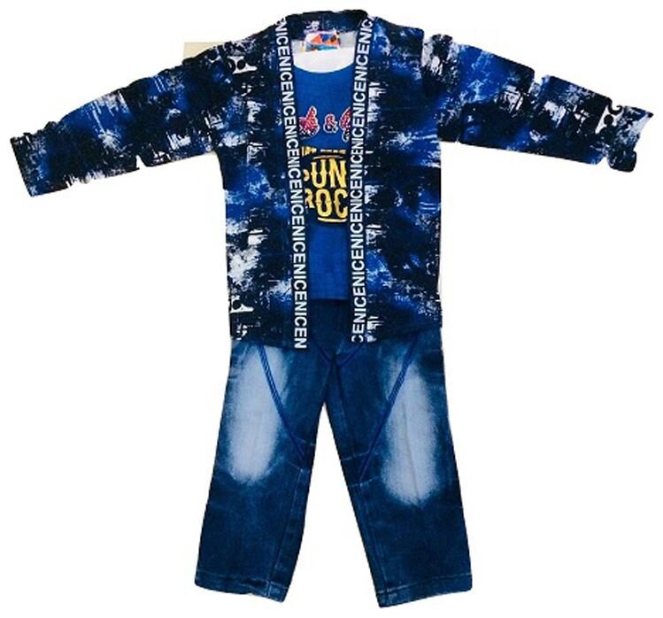 

Pratishtha Creations Baby boy Top bottom set - Blue