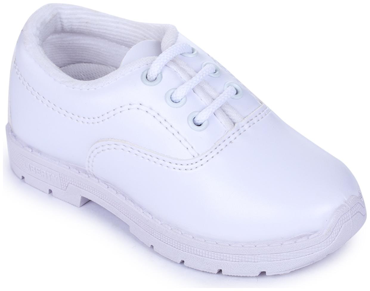 

Liberty White Boys School Shoes