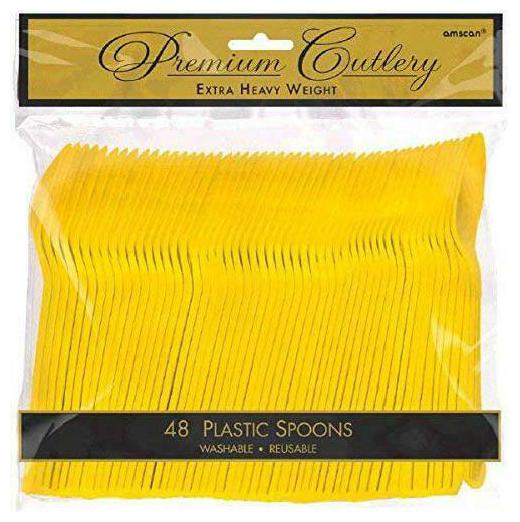 

Premium Heavy Weight Plastic Spoons Sunshine Yellow Pack of 48 Party Suppl