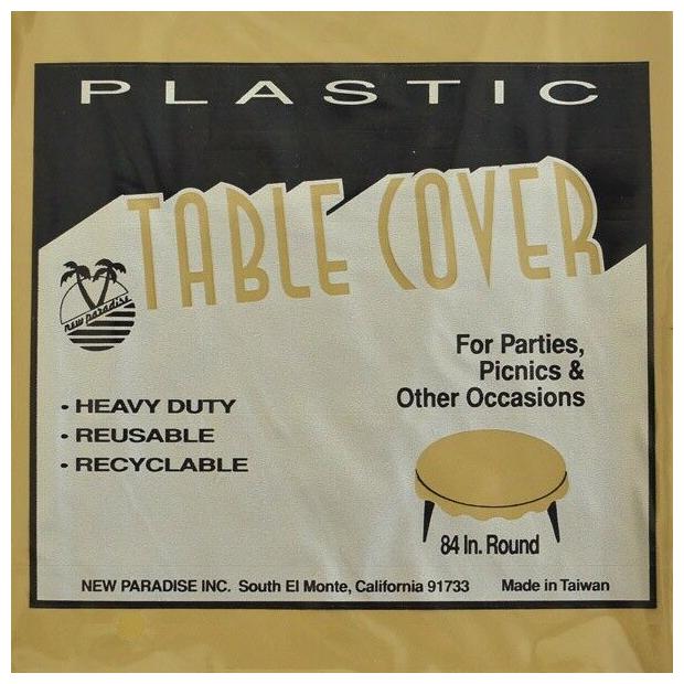 

Premium Plastic Round Table Cover for 84 Table Assorted Colors Multiple Colors