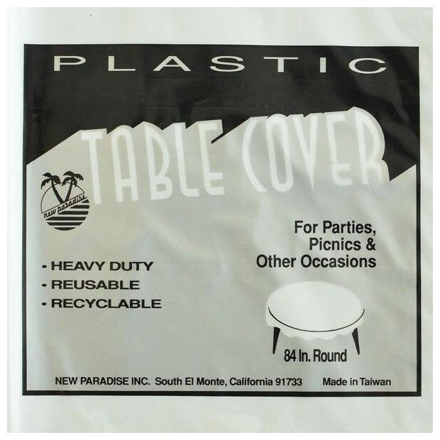 

Premium Plastic Round Table Cover for 84 Table Assorted Colors Multiple Colors