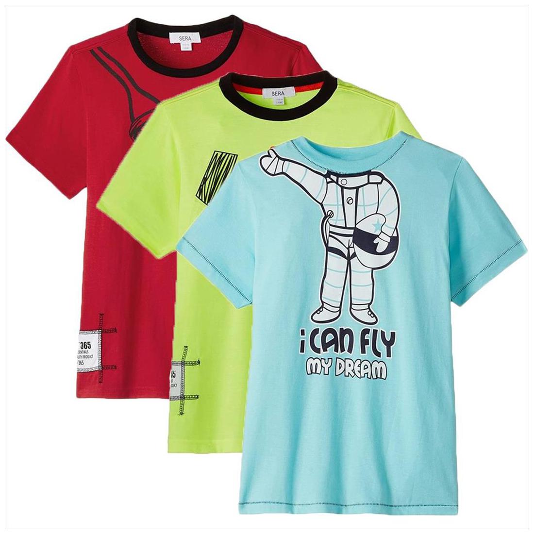 

Sera Boy Cotton Solid T-shirt - Multi