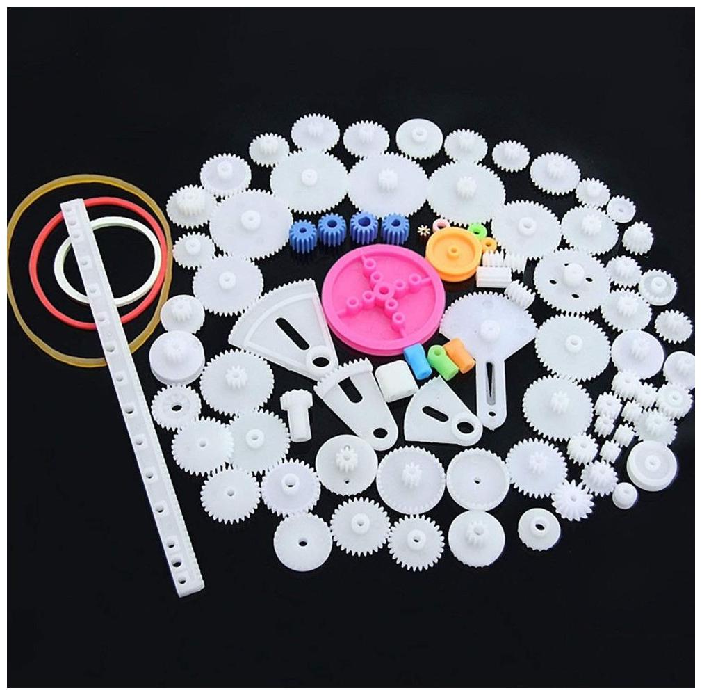 

Prime Intact Assorted Gears Pack - Pinion Spur Worm Rack Pulley 85 Pcs