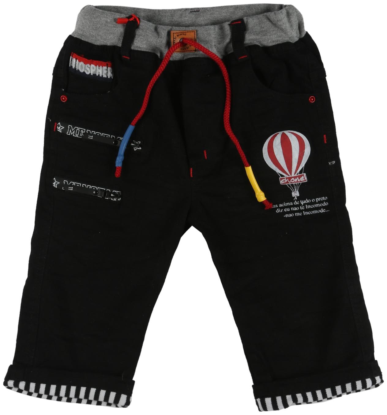 

TOONYPORT Baby boy Denim Printed 3 4th - Black