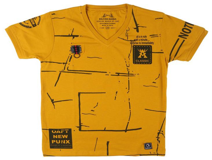 

TOONYPORT Cotton Printed T shirt for Baby Boy - Yellow