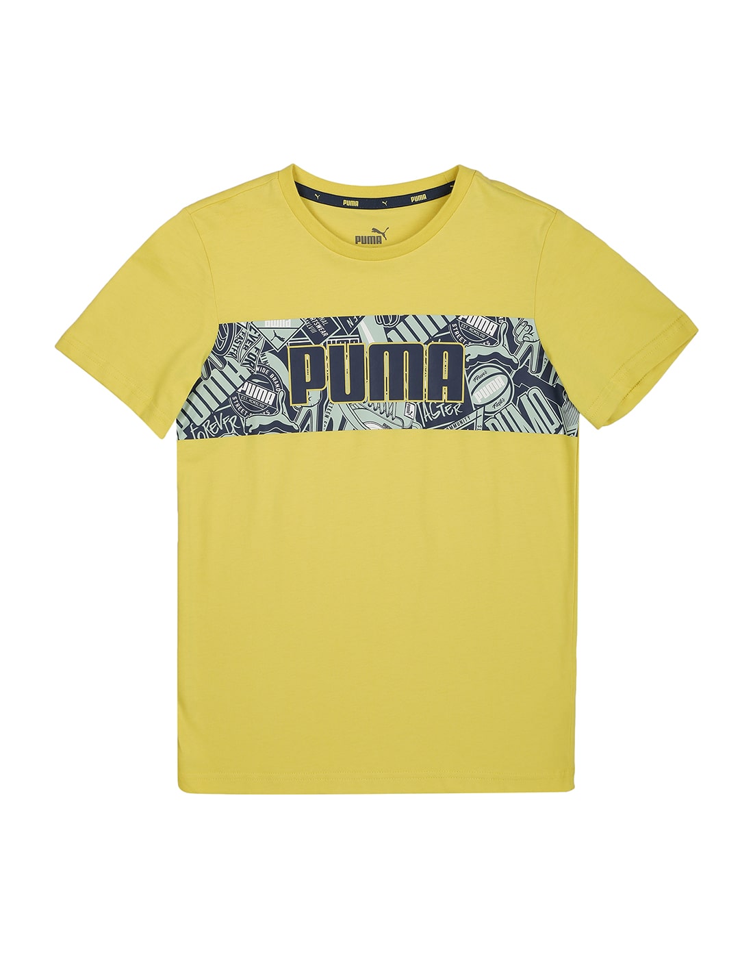 

Puma Boy Cotton Printed T-shirt - Yellow