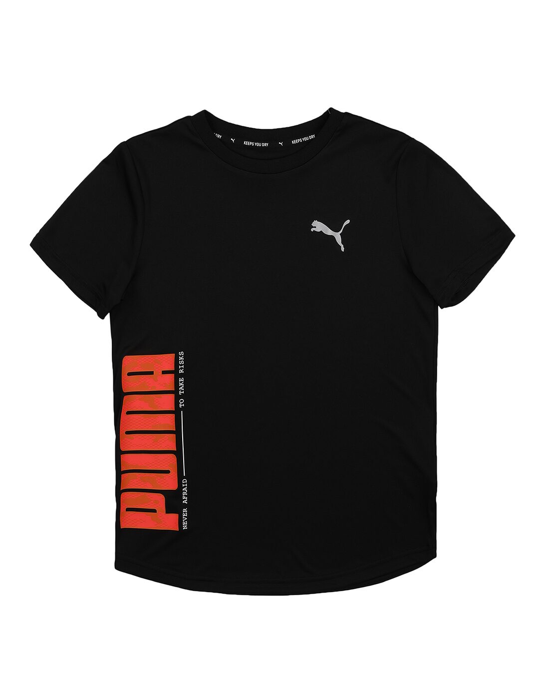 

Puma Boy Polyester Printed T-shirt - Black