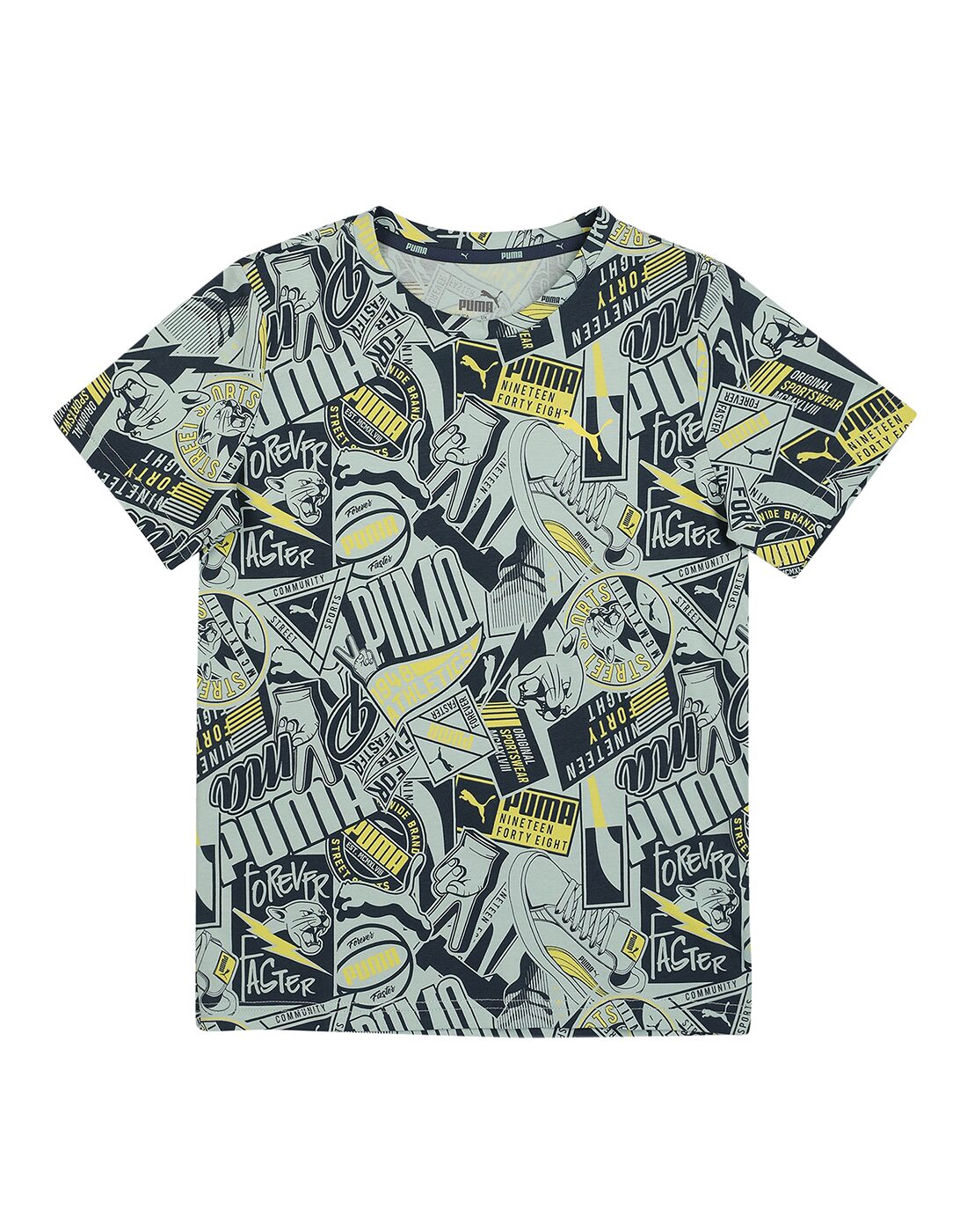 

Puma Boy Cotton Printed T-shirt - Blue