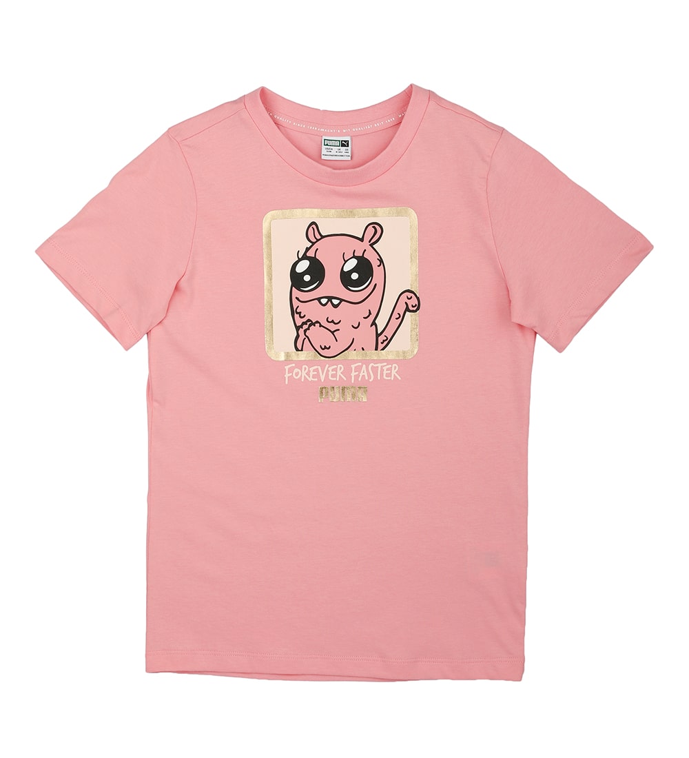 

Puma Boy Cotton Printed T-shirt - Pink