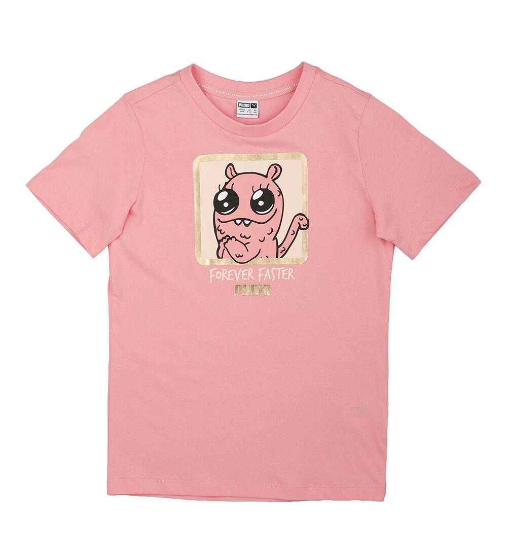 

Puma Boy Cotton Printed T-shirt - Pink