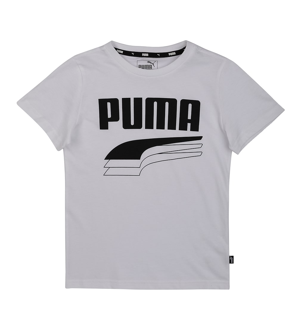 

Puma Boy Cotton Printed T-shirt - White