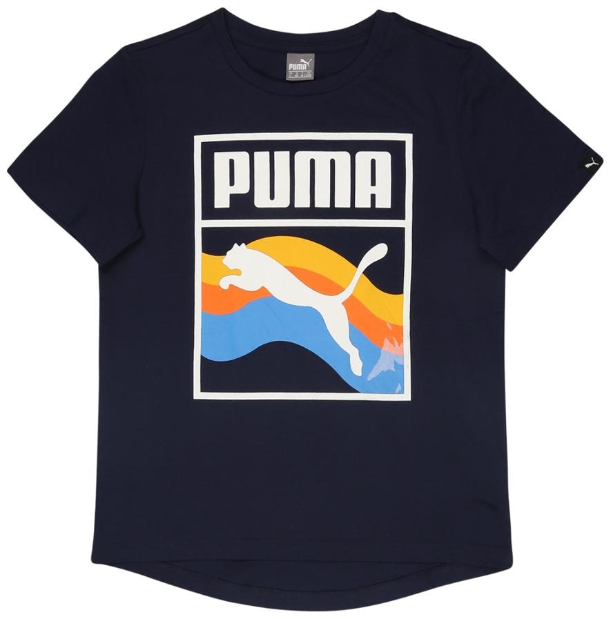 

Puma Boy Cotton Solid T-shirt - Blue