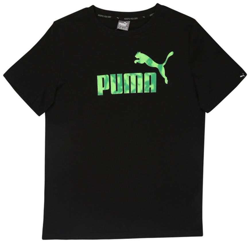 

Puma Boy Cotton Solid T-shirt - Black