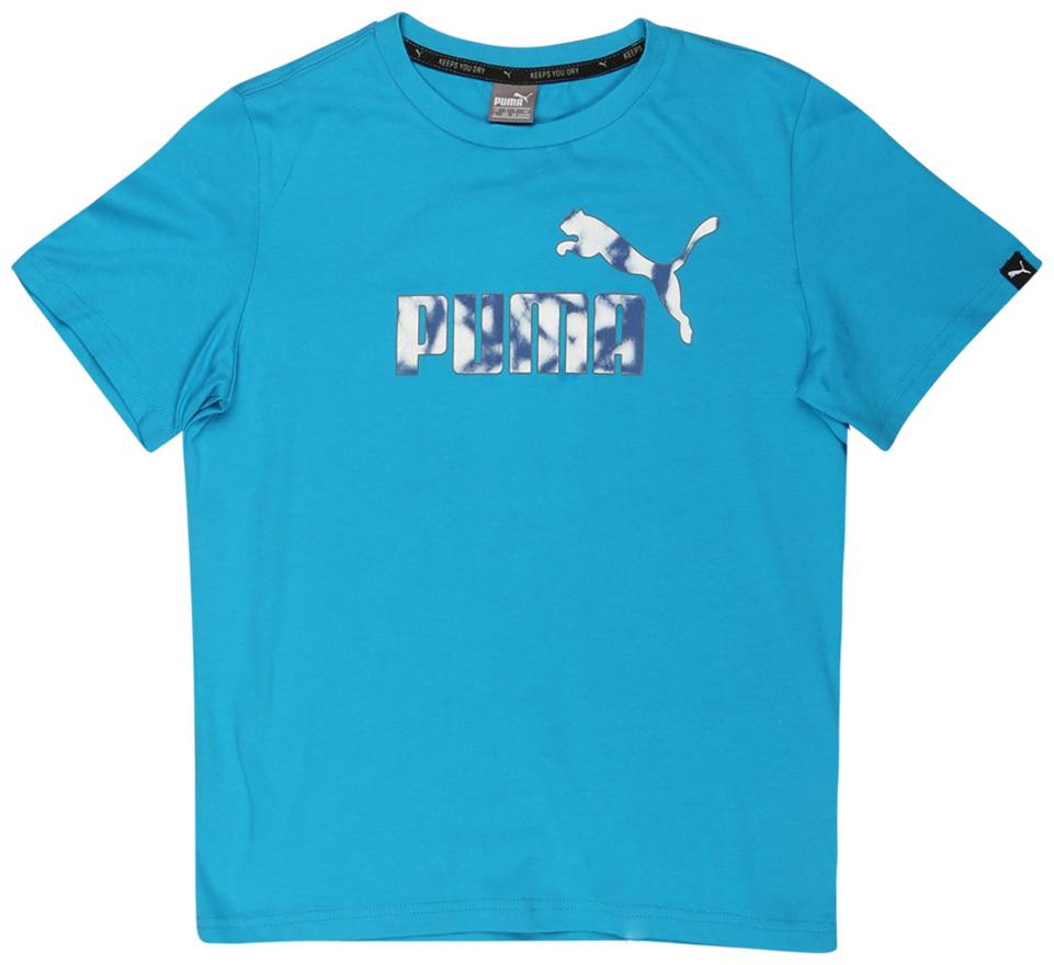 

Puma Boy Cotton Solid T-shirt - Blue