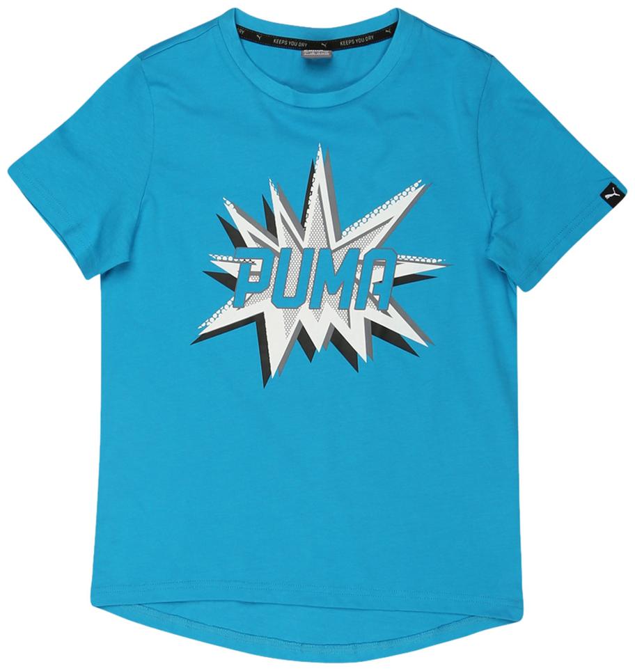 

Puma Boy Cotton Solid T-shirt - Blue