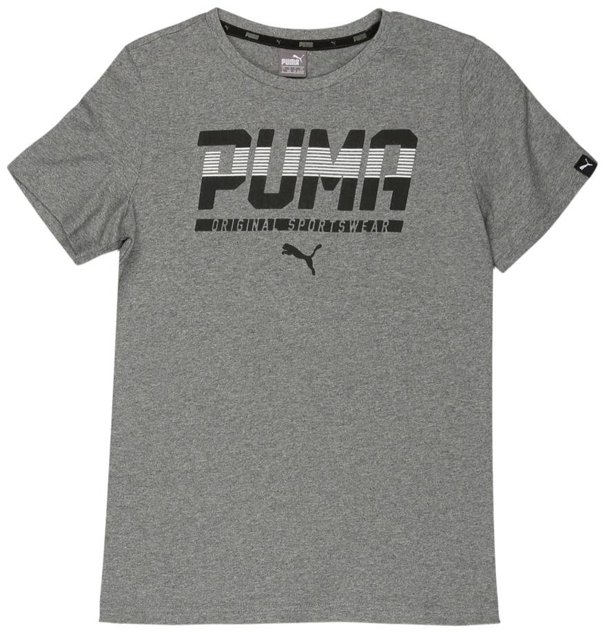 

Puma Boy Cotton Solid T-shirt - Grey