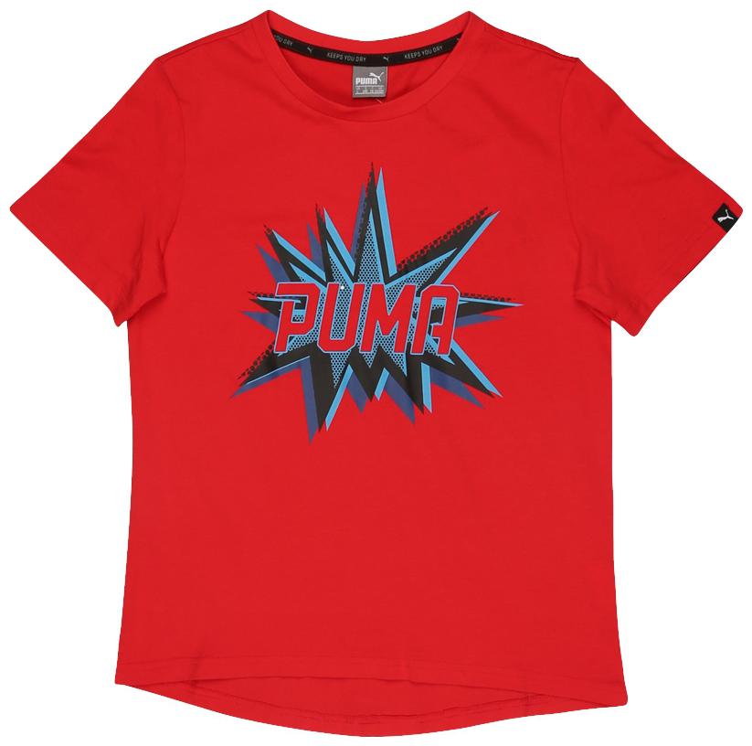 

Puma Boy Cotton Solid T-shirt - Red