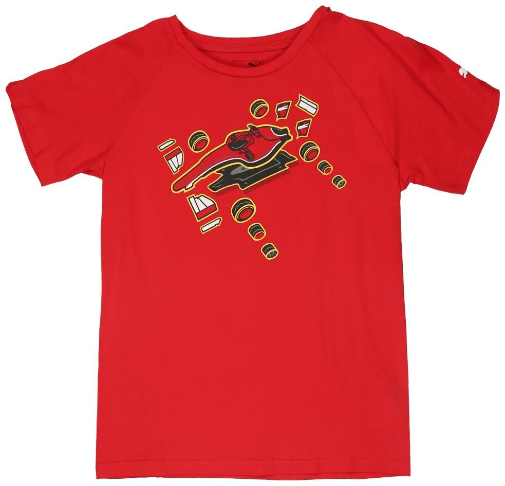 

Puma Boy Cotton Solid T-shirt - Red