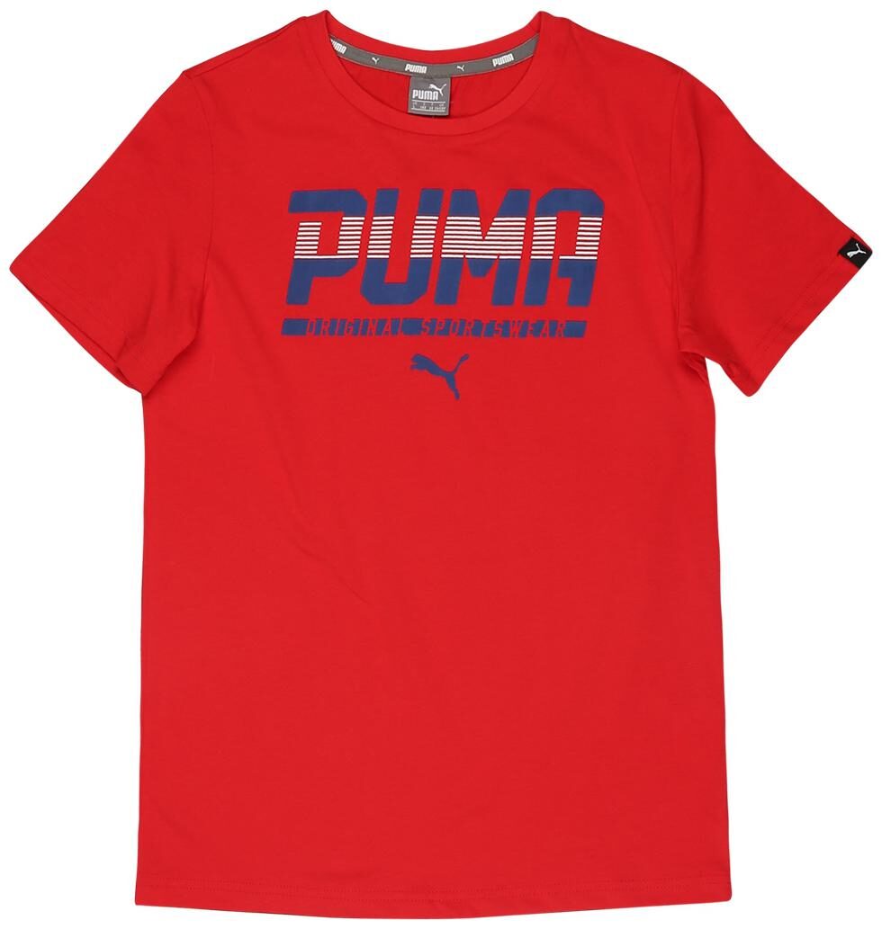 

Puma Boy Cotton Solid T-shirt - Red