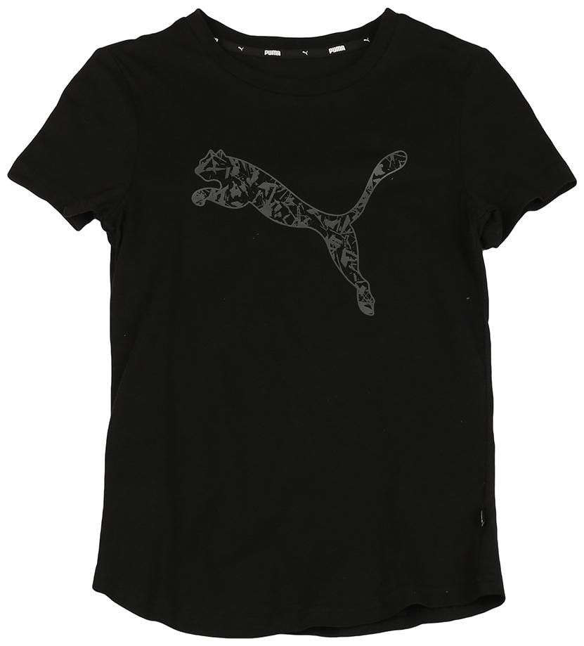 

Puma Girl Cotton Printed T shirt - Black