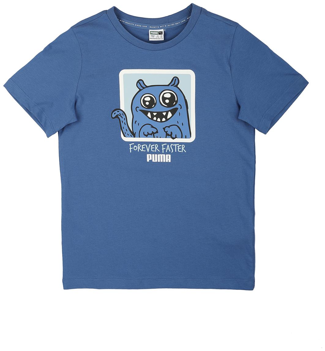 

Puma Boy Cotton Printed T-shirt - Blue