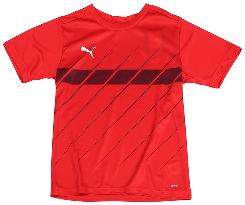

Puma Boy Polyester Striped T-shirt - Red