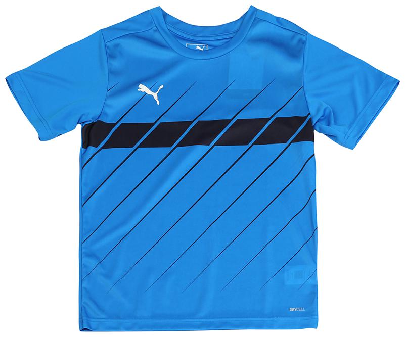 

Puma Boy Polyester Striped T-shirt - Blue